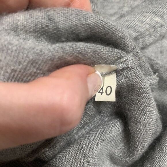 pullaround womens 100% cashmere gray long sleeve sweater top 40 small Italy - Picture 4 of 4